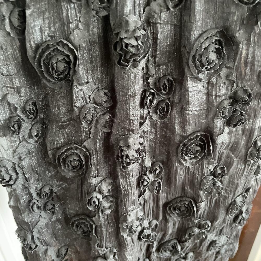 Vintage STYLE 100% Cotton Black Rosette Top Whimsygoth Goth Boho Womens MEDIUM - Picture 11 of 16